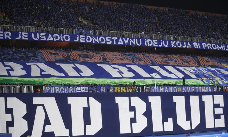 Pretep navijačev Dinama in Hajduka v Zagrebu