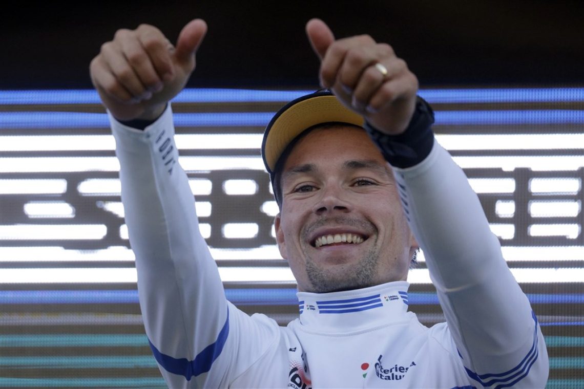 Roglič v peti etapi v sprintu ugnal Remca Evenepoela