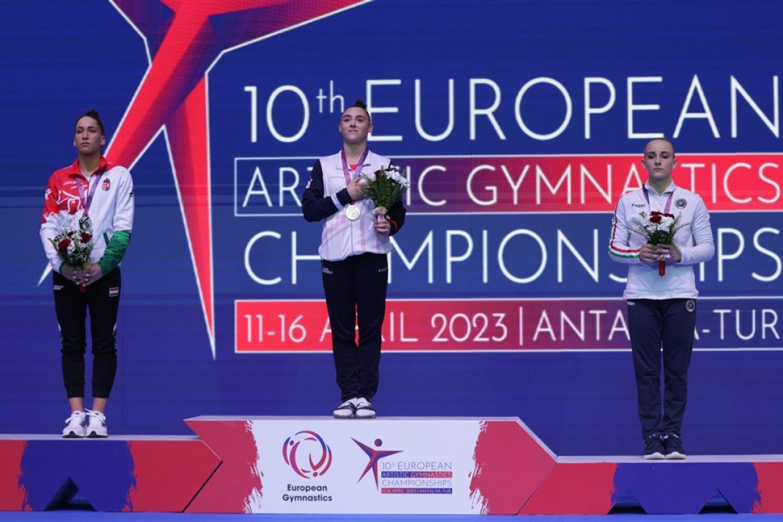 Britanka Jessica Gadirova na EP najboljša v mnogoboju