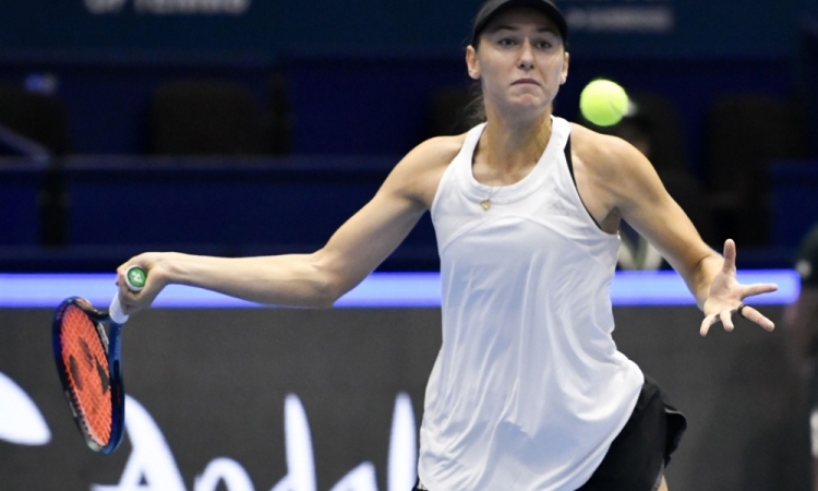 Kaja Juvan v glavnem delu Wimbledona