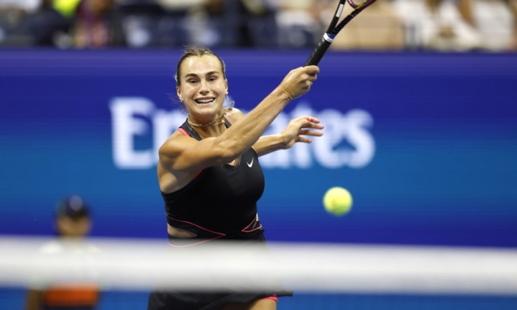 Arina Sabalenka za zmago na OP ZDA proti Amandi Anisimovi 