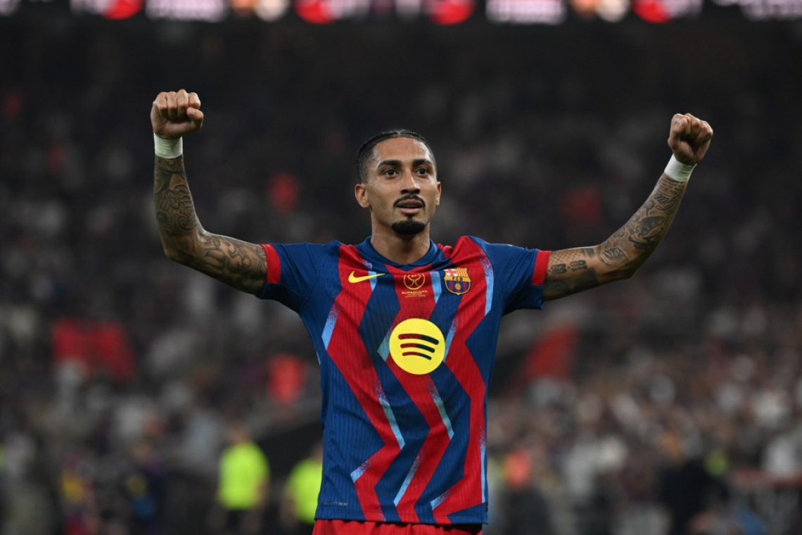 Raphinha znova junak Barcelone, Real brez odgovora v finalu superpokala