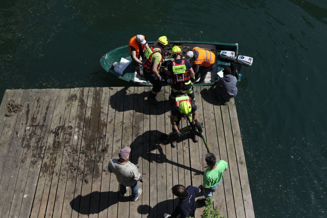 Potapljači iz Ljubljanice odstranili 800 kilogramov odpadkov